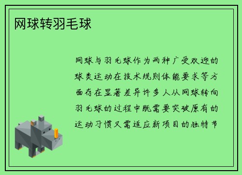 网球转羽毛球